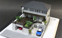 住宅模型 H邸 S:1/100 外観型