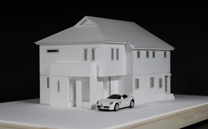 住宅模型　T邸 S:1/75 白分解型